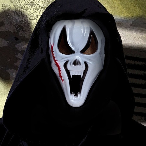 Skull Ghost Mask Halloween Scary Mask Cosplay Costume Prop Scream Fake Face Mask - Picture 13 of 24
