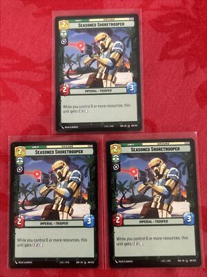 3x Star Wars Unlimited - Seasoned Shoretrooper - 081/252 Spark of Rebellion x3
