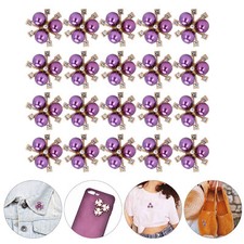 20Pcs Pearl Flower Rhinestones DIY Clothing Brooch For Events