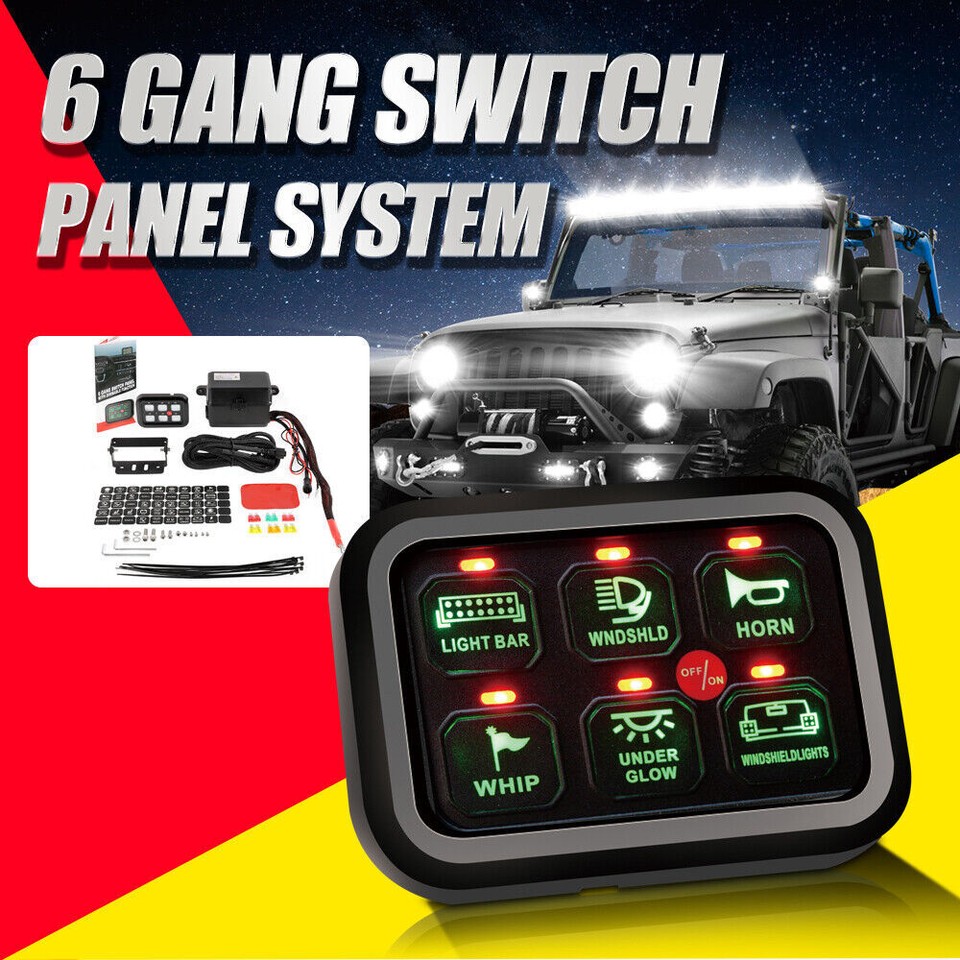 6 / 8 Gang Switch Panel On-Off LED Car Switch Panel Circuit Control ...
