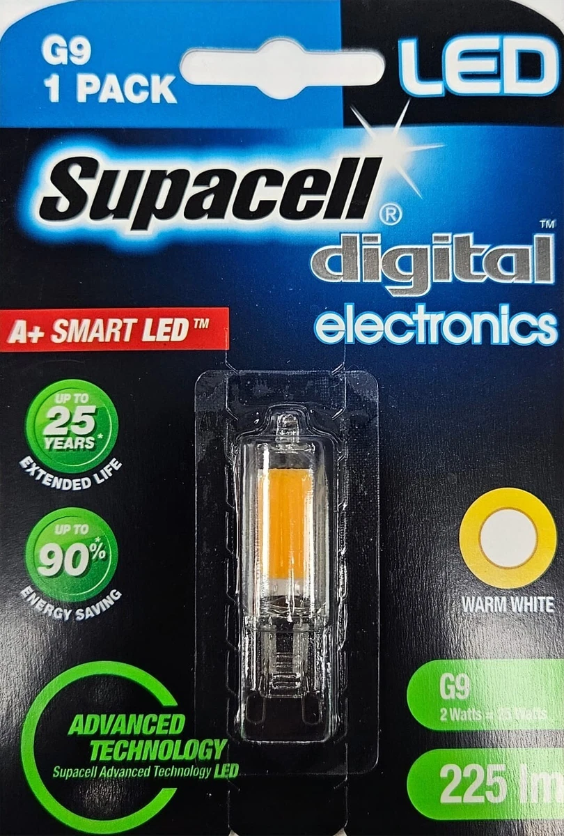 Supacell Digital electronics G9 2W Warm White 225lm Light FREE 