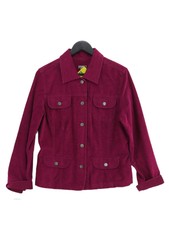 J. Jill Women's Jacket M Purple 100% Cotton Overcoat