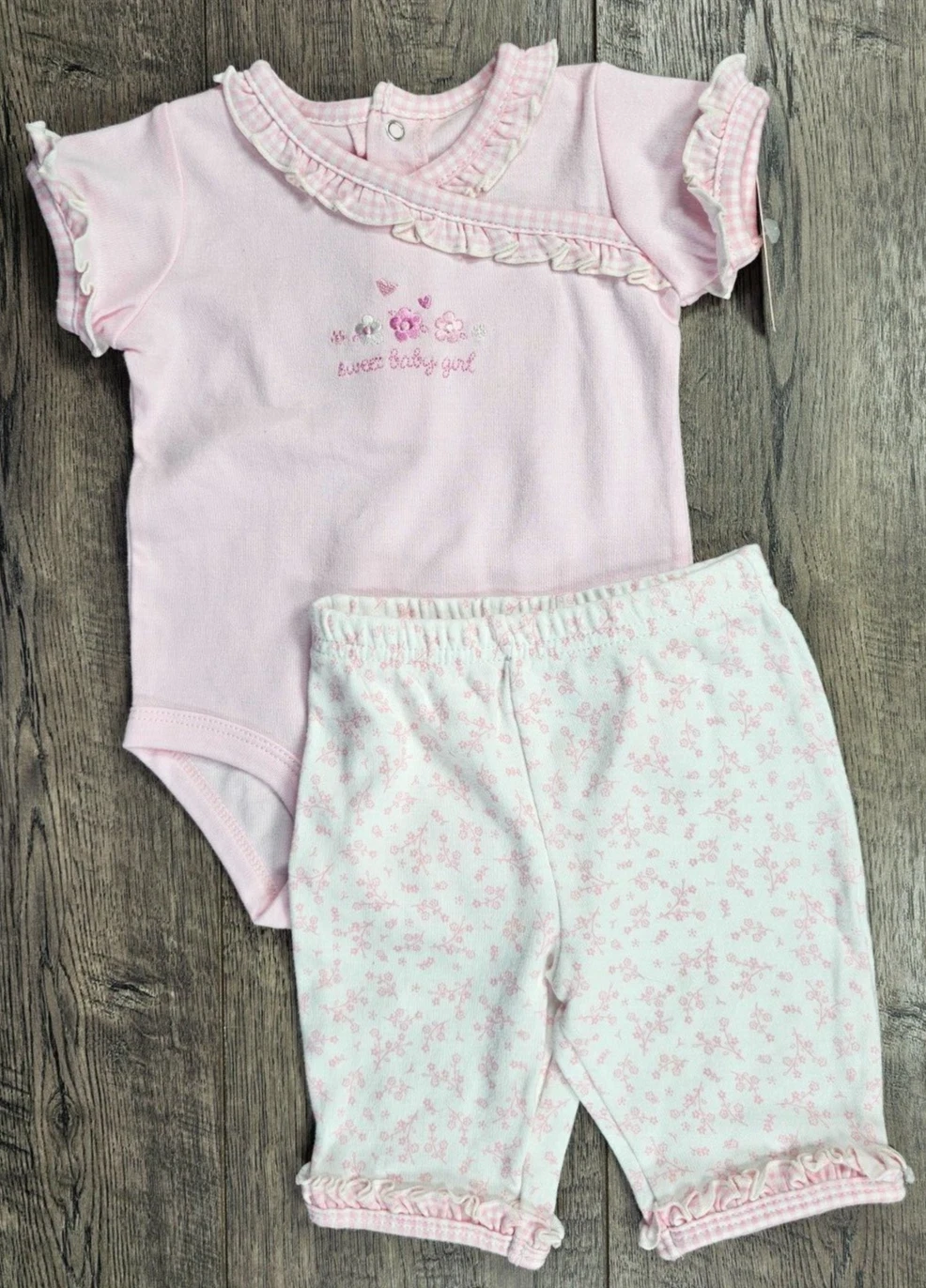 Baby Girl Clothes New Just One Year Carter's Newborn 2pc Sweet Baby Girl Outfit