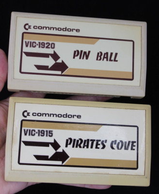 Commodore VIC 20 Cartridge game lot x2 VIC-1920 Pin Ball VIC-1915 ...