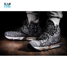 Nike Lebron XVII GS Basketball Black/White Shoes BQ5594-002