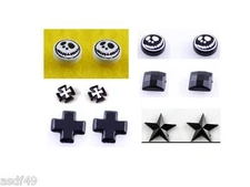 1 Pair Clip On Magnetic Stud Earrings Black Square,Star,Round Cross Men Women