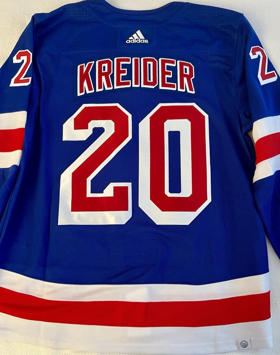 NY RANGERS AUTHENTIC JERSEY CHRIS KREIDER #20 ADIDAS SIZE 52 LARGE