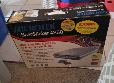 Microtek ScanMaker 4850 USB Flatbed Scanner 4800x2400dpi w/ 35mm Adapter