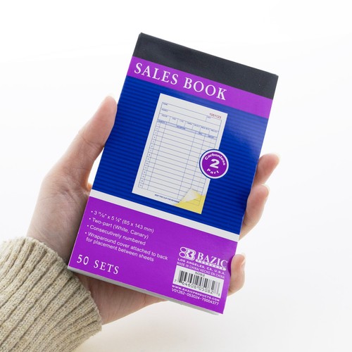 50 Sets 3 11/32" x 5 5/8" 2-Part Carbonless General Purpose Sales Book, 24-pack - Picture 5 of 7