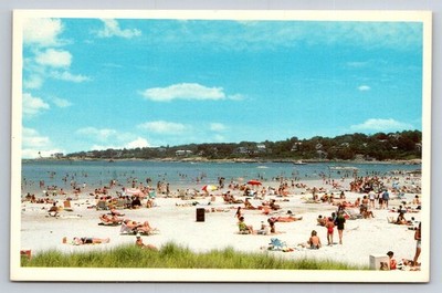 Wingaersheek Beach Gloucester MA Lighthouse Annisquam River Chrome Postcard