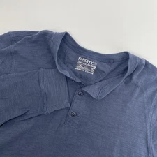 Faherty Shirt Mens Large Blue Henley Sunwashed Sustainable Coastal Beach Minimal