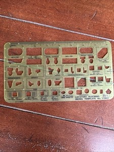 Vintage Pickett Lavatory Planning Inking Template No. 1190I.