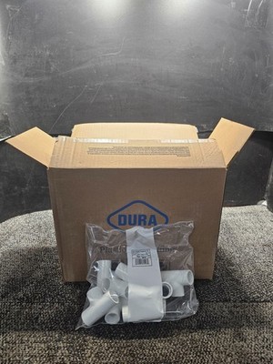 (QTY 100) Dura Plastic 401-007 PVC Tees 3/4'' x 3/4'' x 3/4'' Slip Sch 40 Pvc White