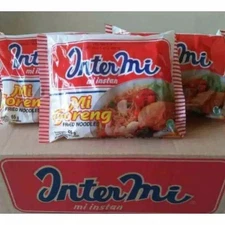 INTERMI Mi Goreng Stir Fry Instant Noodles by Indomie/Indofood, Pack of 10