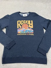 Parks Project Sweatshirt Mens Extra Large Blue Rocky Mountain National Park USA