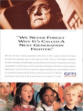 Lockheed Martin F-22 Raptor Fighter Jet Vintage Magazine Print Ad 1994