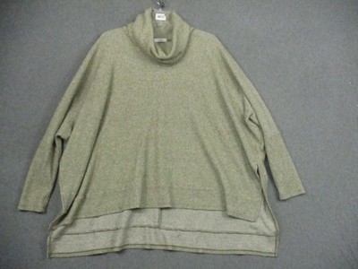 Cherish Sweater Womens One Size Green Cowl Neck Oversized Poncho Knit Dolman