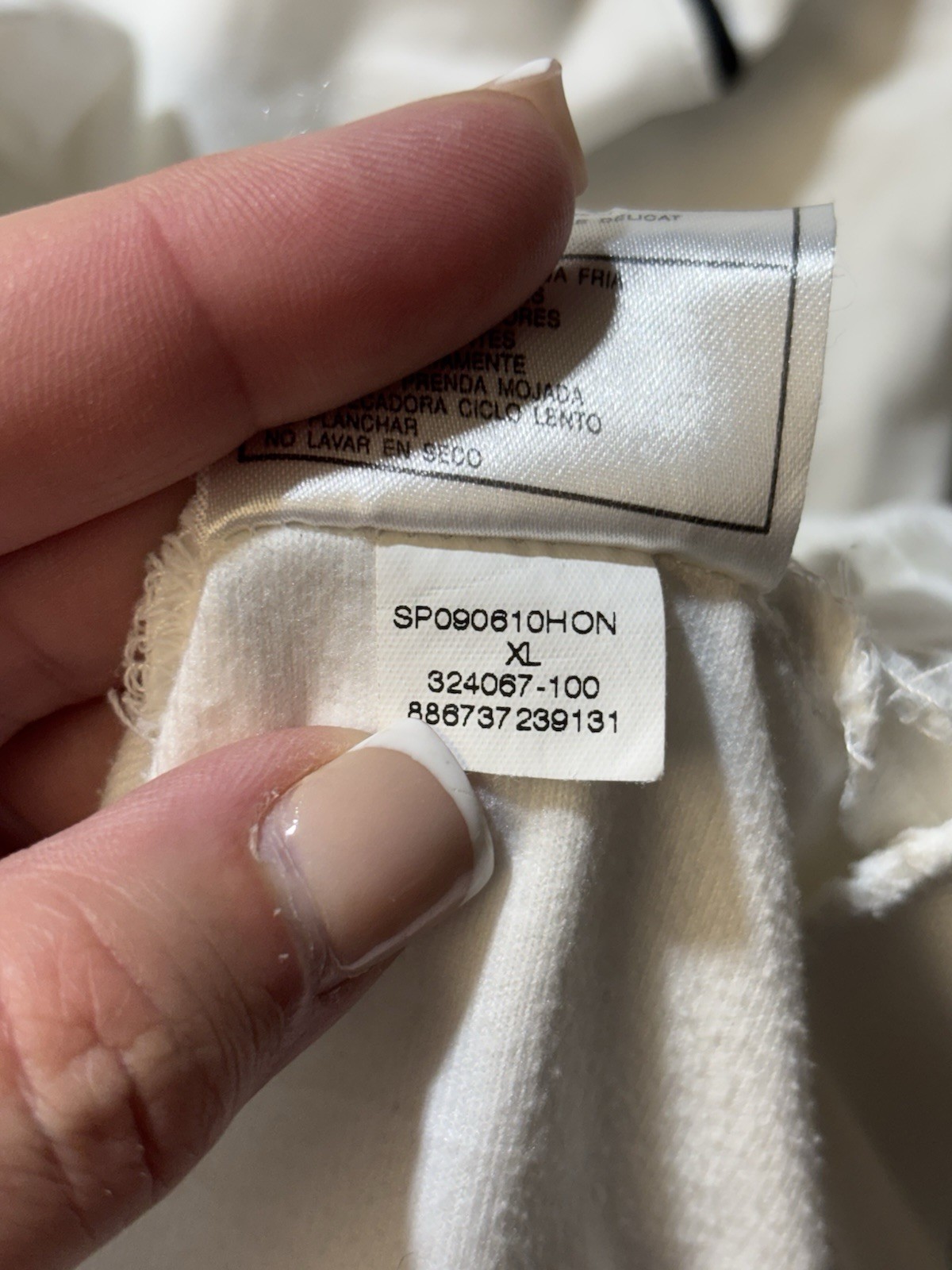 SACAI X NIKE Giacca Track Vintage Y2K Nike Youth XL Uomo Small Bianca