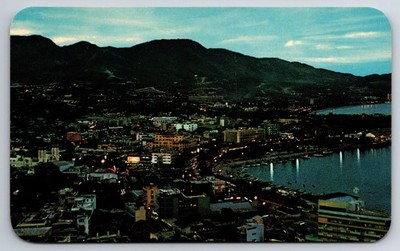 Acapulco Mexico Night View - c1960s Chrome Postcard