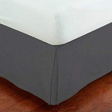 Queen Size Luxury Tailored Bed Skirt 14 Drop Pleated Styling Dust Ruffled Solid