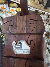 DEBORAH D. BUMP Wood PUZZLE 7-p. Elephant Mahogany Rare Vintage 1978 Eames