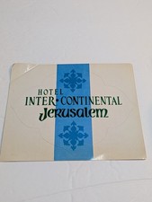 Hotel Inter-Continental Jerusalem Luggage Label Travel Ephemera