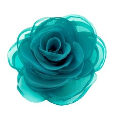 Rose Flower Hair Clips And Brooches For Women Floral Pins Accessories Green