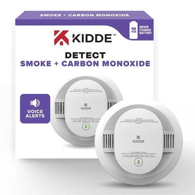 Kidde Smoke & Carbon Monoxide Detector, 10-Year Battery Powered, LED Warning