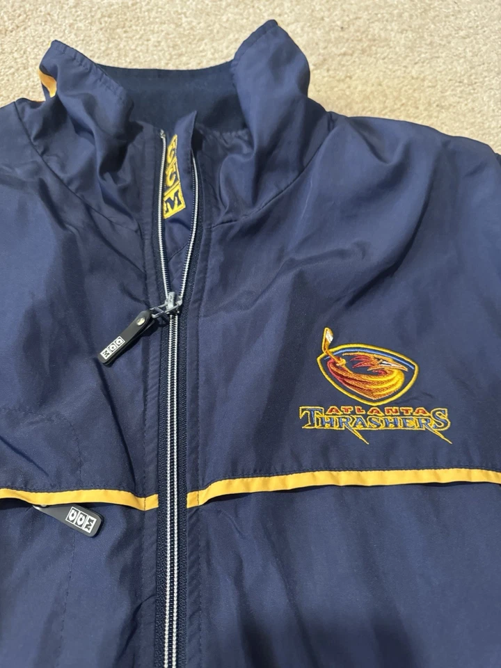 Chaqueta Atlanta Thrashers Vintage Cremallera Completa Talla L NHL Hockey Bordado Logo CCM Foto 2 de 4