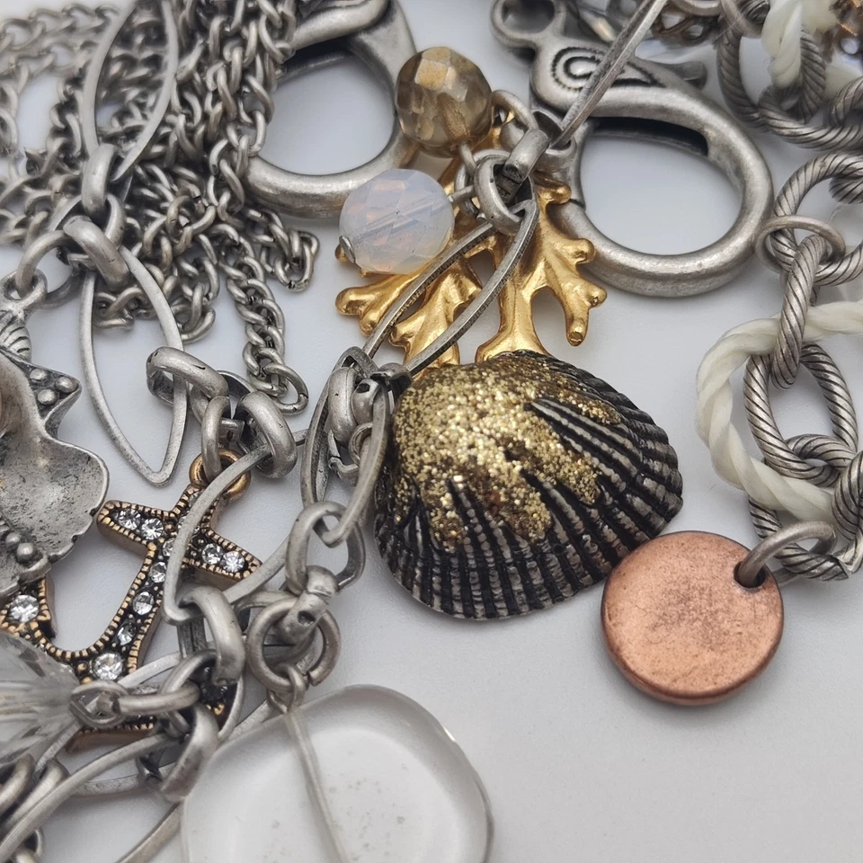 Llavero Chico's Multi-Charm Jean Joyería Concha y Tema Mar con Etiqueta Original De Colección Foto 3 de 4