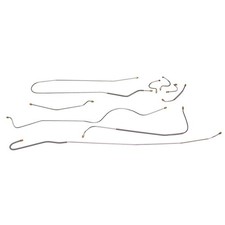 1966 Plymouth Barracuda Valiant Complete Manual Drum Brake Line Set Oe Steel