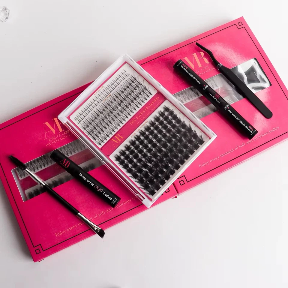 Extensión de pestañas en racimo impermeable de 8 mm-18 mm pestañas postizas largas Foto 3 de 4