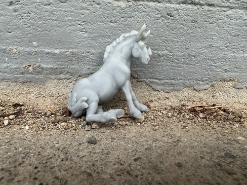Cotton Donkey Mule W Butterfly Resin Model Horse 2” Printed Ponies Mule Tale Tip