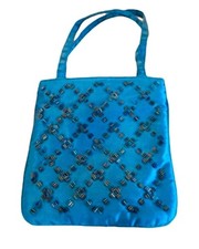 Pochette Versace Vintege Con Perline Color Petrolio