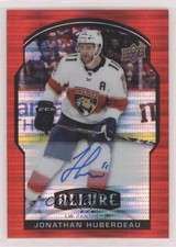 2020-21 Upper Deck Allure Red Rainbow Auto Jonathan Huberdeau #65 Auto 1os2