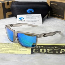 NEW Costa Del Mar 580P Polarized Sunglasses Grey Smoke Clear Blue Mirror