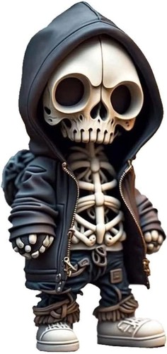 Héroe Swag Esqueleto Estatuillas Calavera Adorno Estatua Memorial Decoración del Hogar Halloween - Imagen 3 de 10