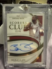 2020-21 Panini Immaculate DwyaneWade Auto /49 Miami Heat SCS-DWY
