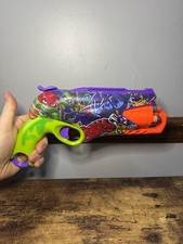 Teenage Mutant Ninja Turtles Mutant Mayhem Nerf w Darts Blaster Gun Weapon TMNT