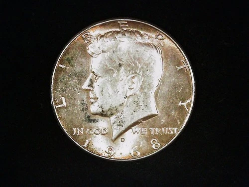 1968-D Kennedy Half Dollar (40% silver) AU (1).
