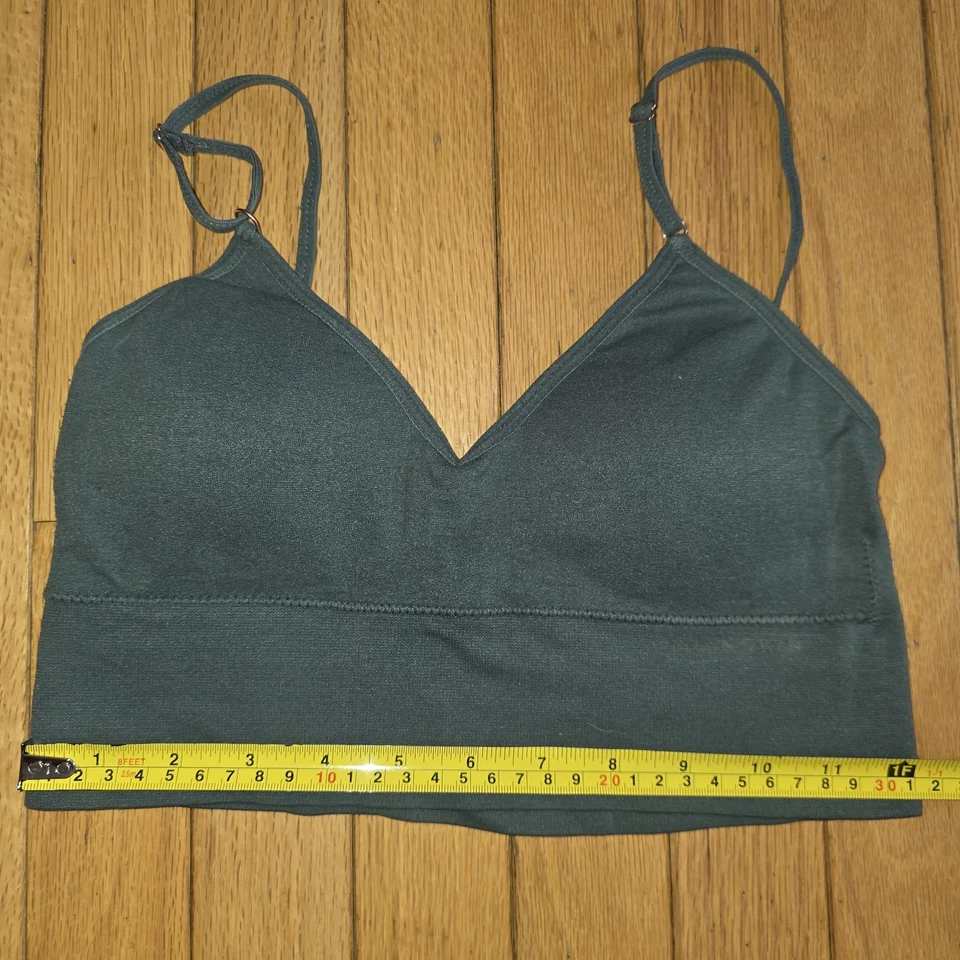 Sujetador deportivo Danskin Intimates Longline sin costuras pequeño grafito elástico acolchado Foto 3 de 4