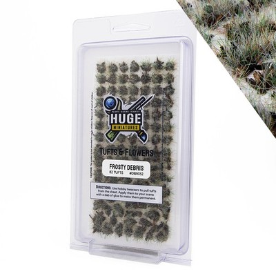 Huge Miniatures Debris Tufts, Frosty Static Grass   100 Self-Adhesive Tufts
