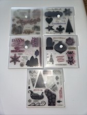 CTMH My Acrylix Lot Of 5 Christmas Stamp Sets