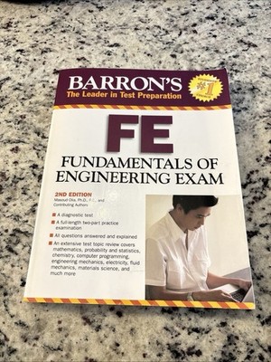 Barron s Fundamentals of Engineering Exam 2nd Edition Paperback Very Good