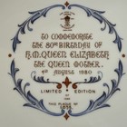 Queen Mother 80th Birthday PLATE 10.75" Crown Staffordshire NEW In Original Box — photo 4