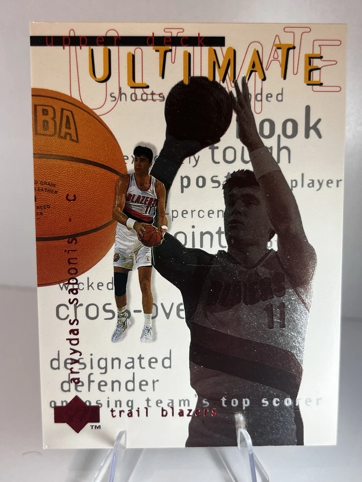 1997-98 Upper Deck #U20 Arvydas Sabonis Ultimate Portland Trail Blazers - Image 3 of 3