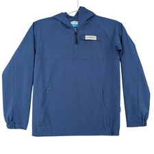 Magellan Outdoors Kids Gear Water Repellent Hooded Anorak Jacket Size S Blue