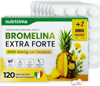   Bromelina Extra Forte Drenante 5000 Gdu/G 120Cpr Con Tarassaco + Dieta Keto E