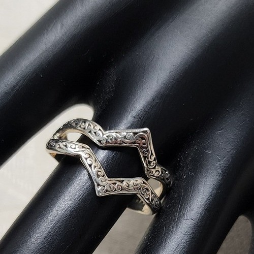 LOIS HILL STERLING SILVER OPEN SCROLL RING SIZE 6 HANDCRAFTED VINTAGE STYLE - Picture 12 of 13