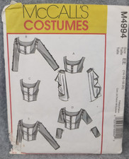 McCalls Costume Sew Pattern Sz 14-20 Misses Renaissance Tops Fitted Princess UC
